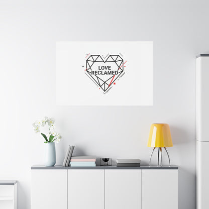 Love Reclaimed Canvas | modern heart design, minimalist love icon