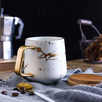 Marbled Household Ceramic Coffee Mark Cup