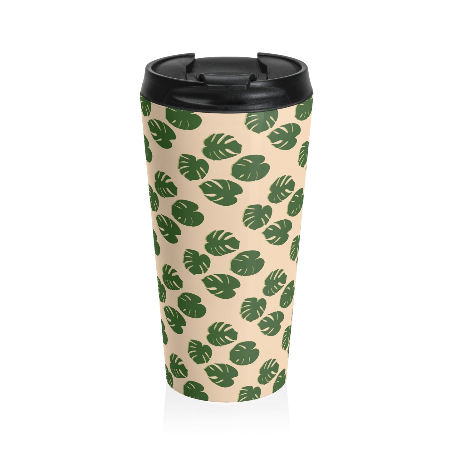 Monstera Pattern 15 oz Vacuum Insulated Stainless Steel Travel Tumbler