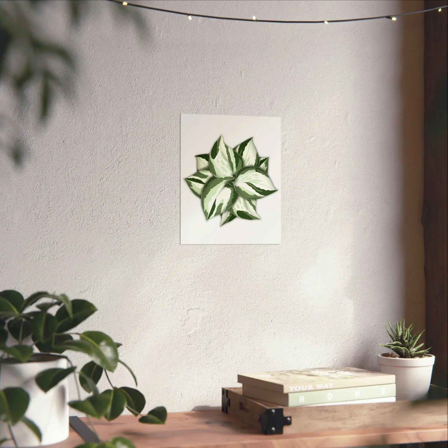 Manjula Pothos Botanical Print – Unframed Wall Art