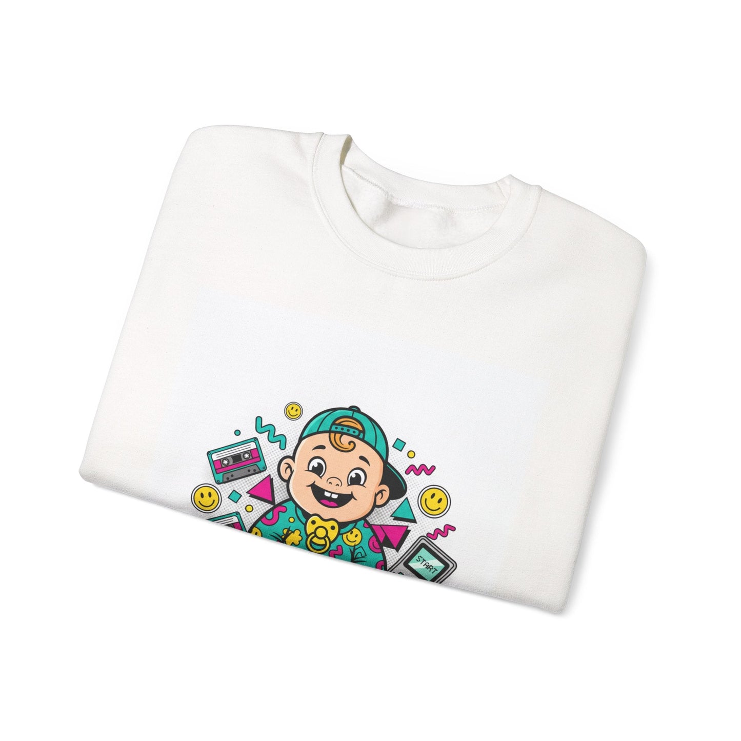 Retro Gamer Baby Crewneck Sweatshirt — Cute Arcade Controller Design