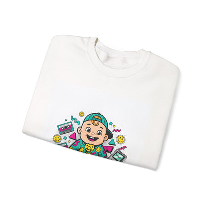 Retro Gamer Baby Crewneck Sweatshirt — Cute Arcade Controller Design