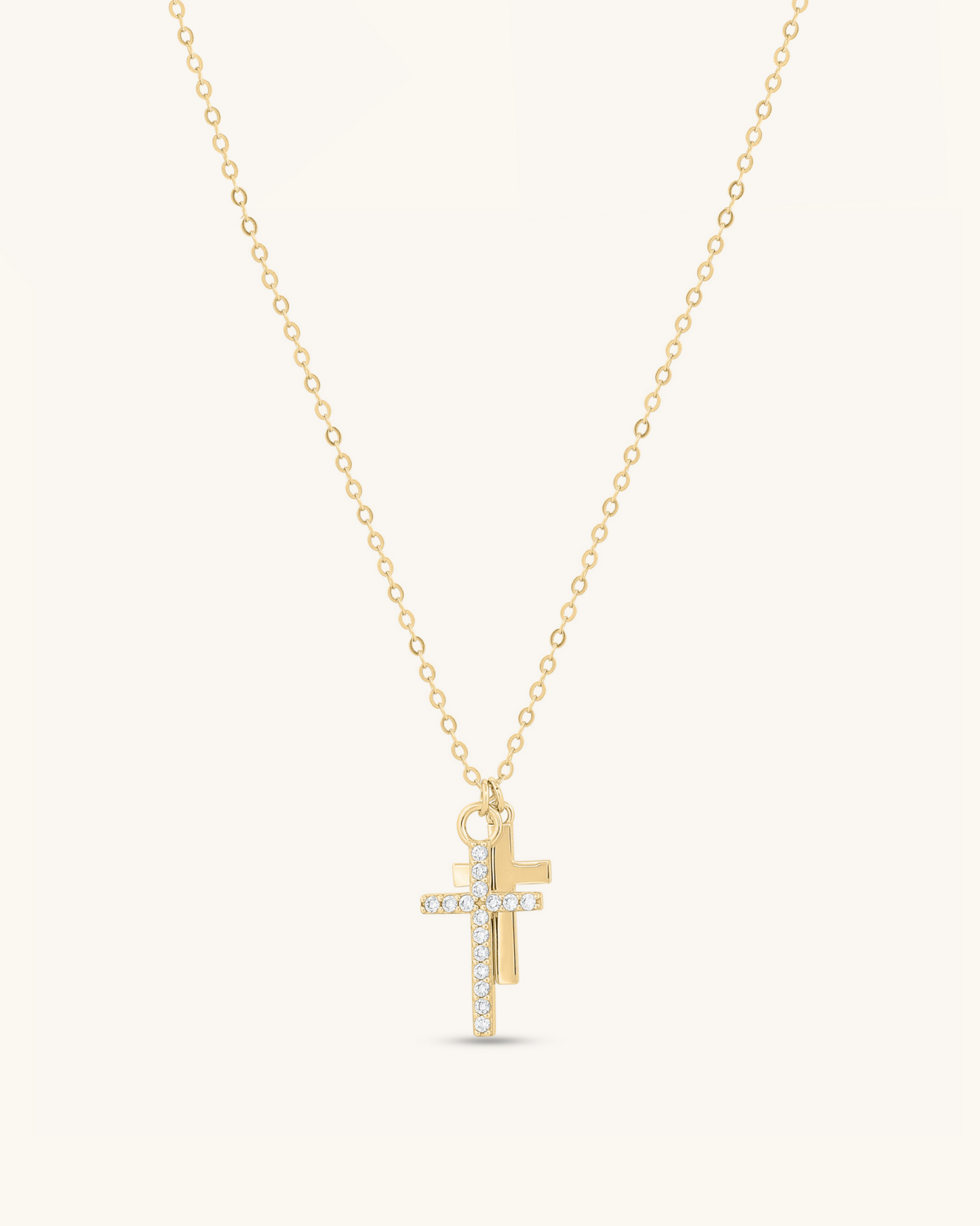 Double Cross Necklace