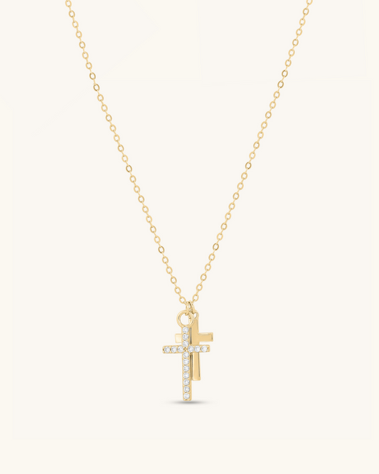 Double Cross Necklace