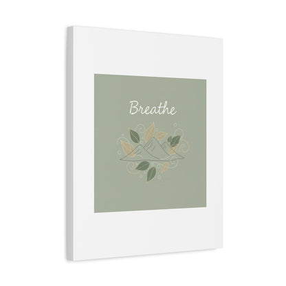 Breathe Mountain Line Canvas | Nature Symbols, Minimal Forest Wall Art