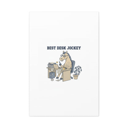 Best Desk Jockey Canvas, Workhorse Office Art | Corporate Burnout Parody