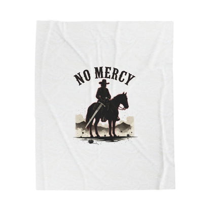 No Mercy Cowboy Rider Blanket | western skull art, gothic Americana
