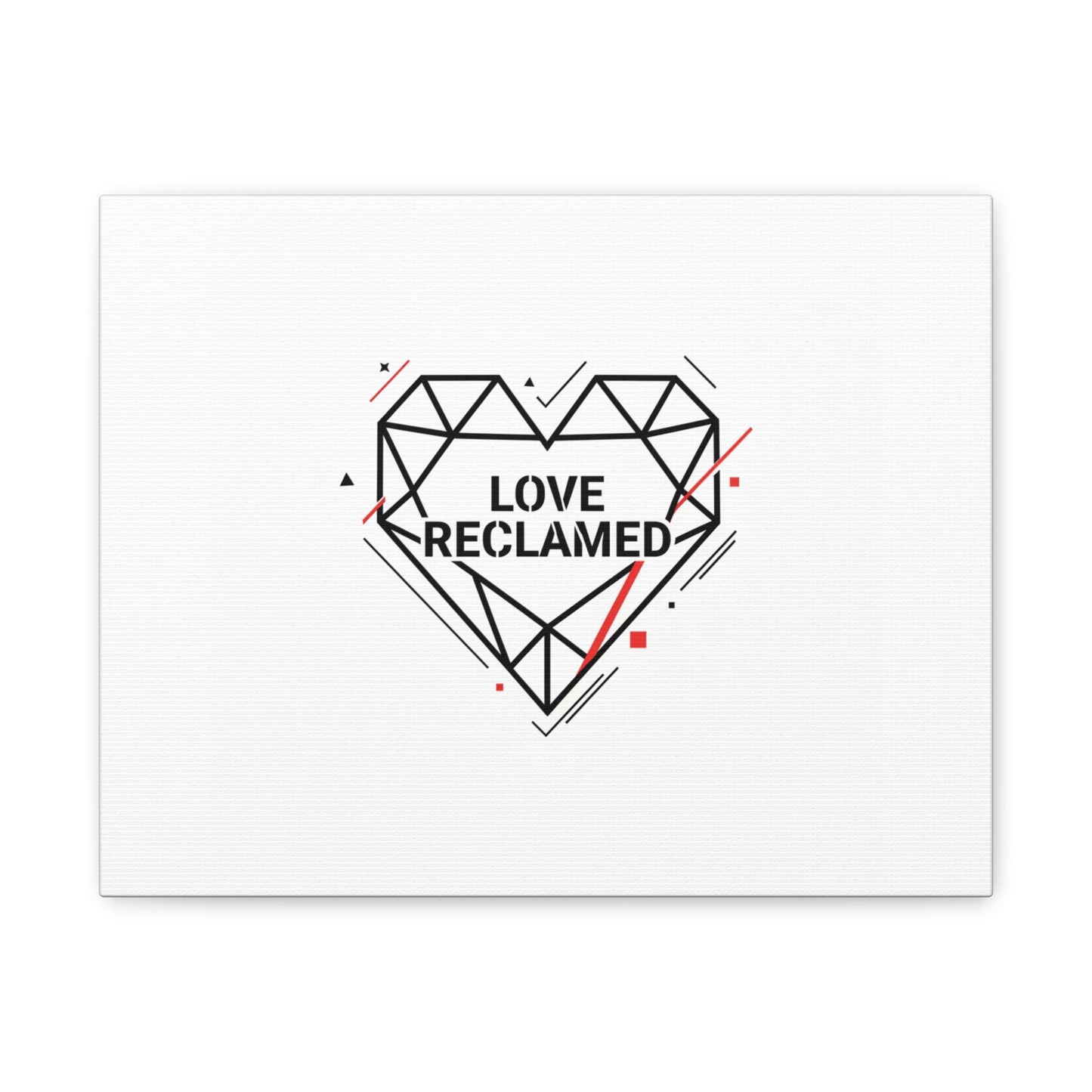 Love Reclaimed Canvas | modern heart design, minimalist love icon