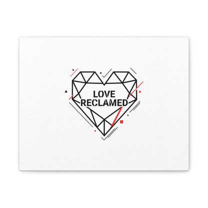 Love Reclaimed Canvas | modern heart design, minimalist love icon