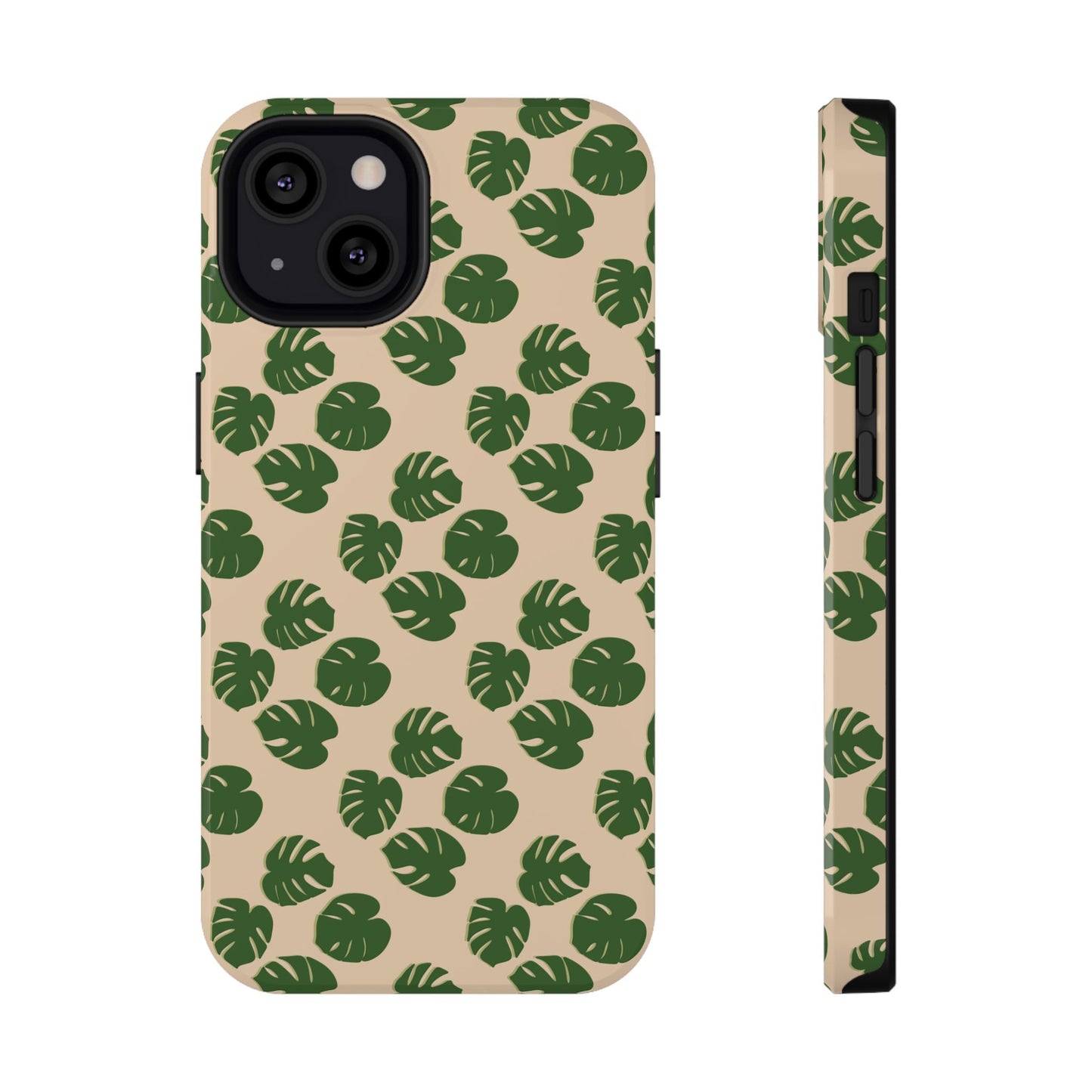 Monstera Pattern Phone Case – Dual Layer Protective Cover