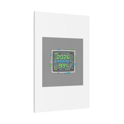 2026 Loading 99% Canvas | NYE countdown, retro system interface