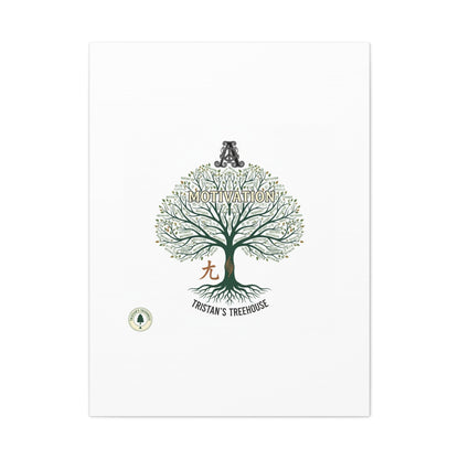 Handwritten Doodle Tree Canvas | Matte Stretched Wall Art