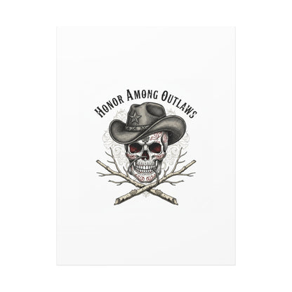 Honor Among Outlaws Canvas | Western Skull Art, Gothic Americana Desert Noir