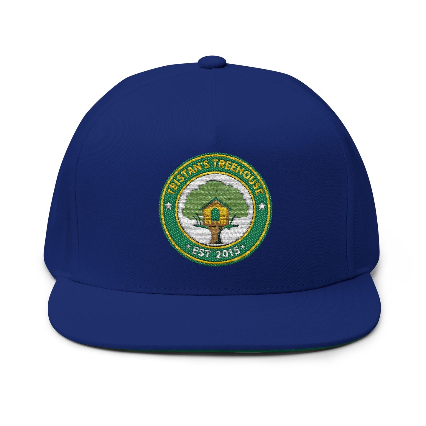 Embroidered Flat Bill Cap