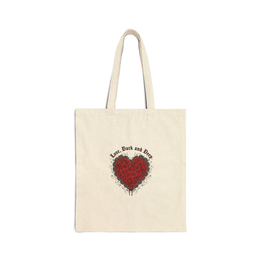 Gothic Romance Heart Tote | 80s Nostalgia, New Romantic Valentine Punk