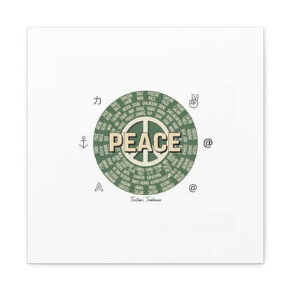 Peace doodle canvas | hand drawn sketch aesthetic, handwritten message