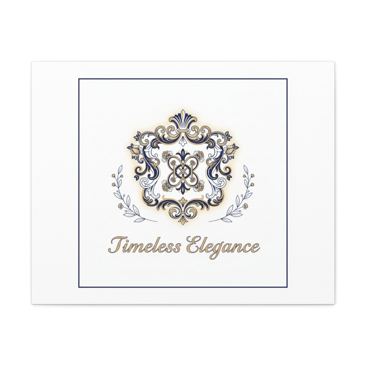Ornate Brooch Emblem Canvas | Vintage Formalwear Accents, Baroque Print