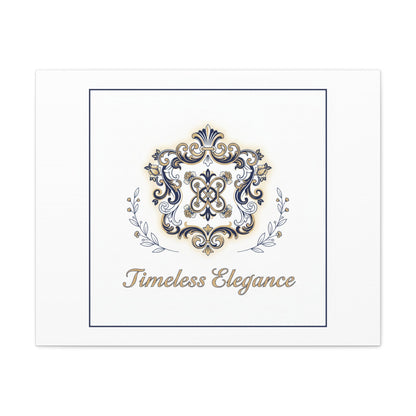 Ornate Brooch Emblem Canvas | Vintage Formalwear Accents, Baroque Print
