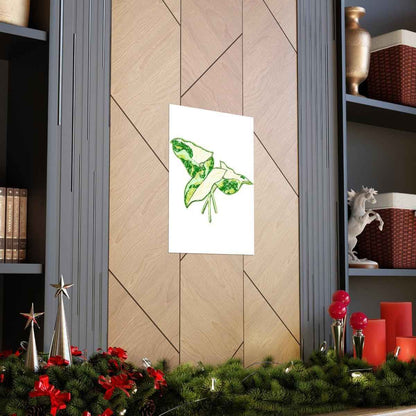 Marble Syngonium Botanical Print – Unframed Wall Art