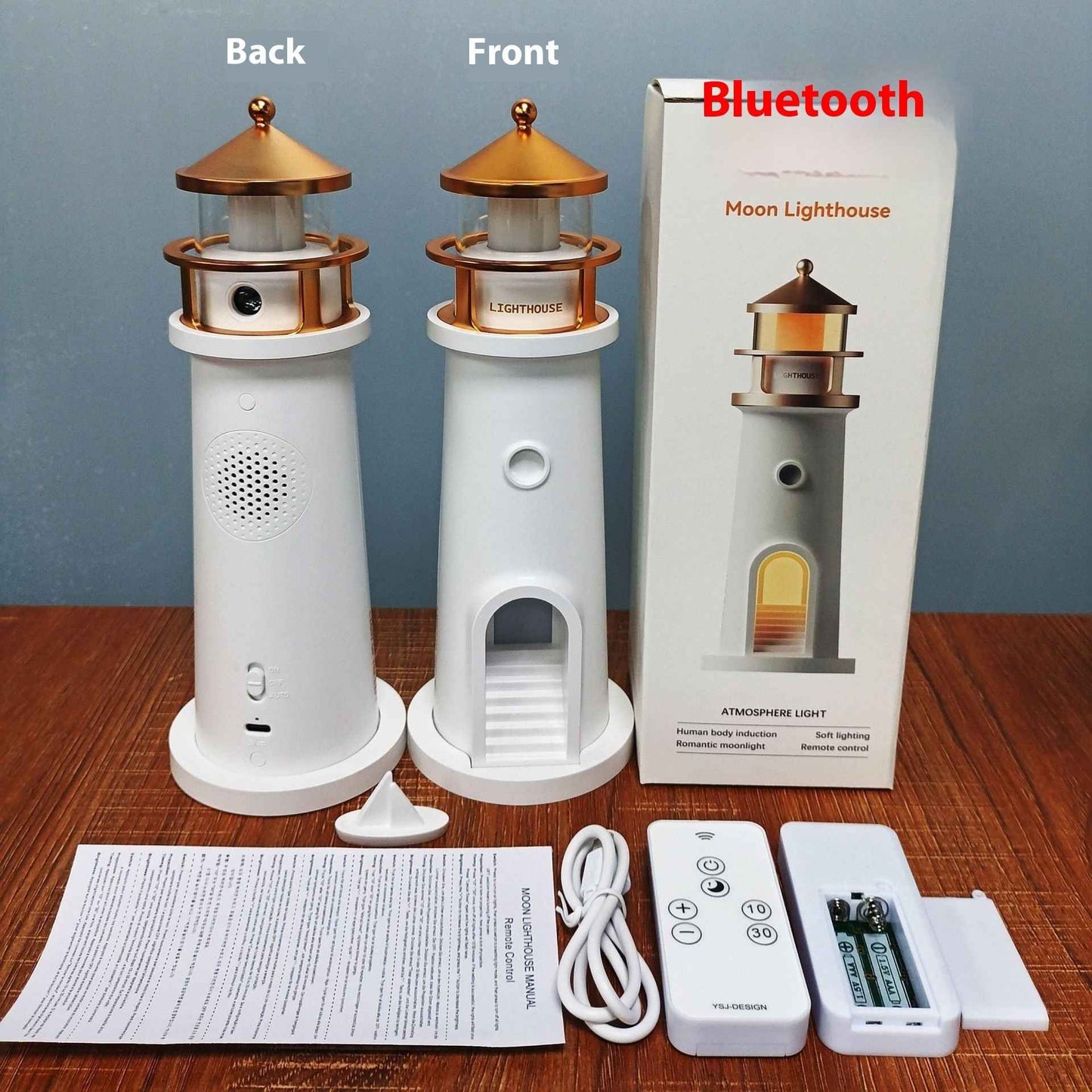 Human Body Induction Atmosphere Moonlight Lighthouse Table Lamp