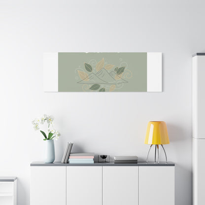 Breathe Mountain Line Canvas | Nature Symbols, Minimal Forest Wall Art