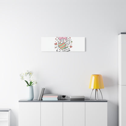 Weird Cupid heart illustration Canvas | Weird Valentine, quirky chaotic love