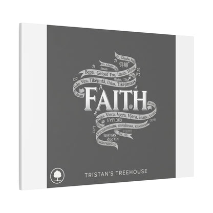 handwritten faith ribbon Canvas | sketch aesthetic, doodle design