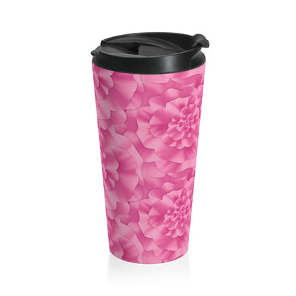 Peony Pattern 15 oz Vacuum Insulated Stainless Steel Travel Tumbler