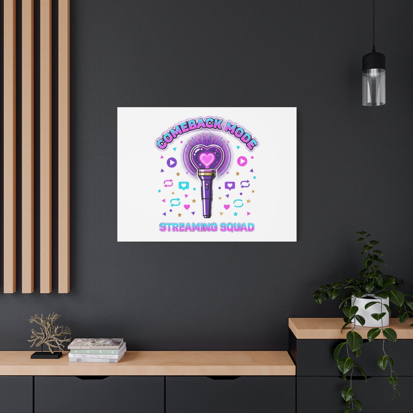 Comeback Mode Lightstick Canvas | K-pop Comeback, Streaming Squad