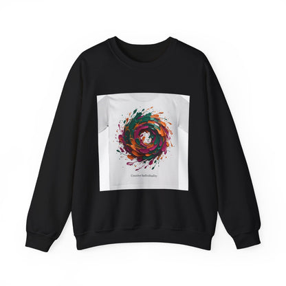 Painterly Abstract Floral Swirl Sweatshirt | artsy brushstroke apparel