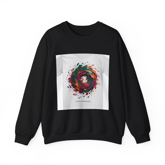 Painterly Abstract Floral Swirl Sweatshirt | artsy brushstroke apparel