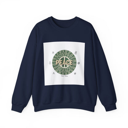 Handwritten Peace Doodle Sweatshirt | sketch aesthetic, hand drawn message