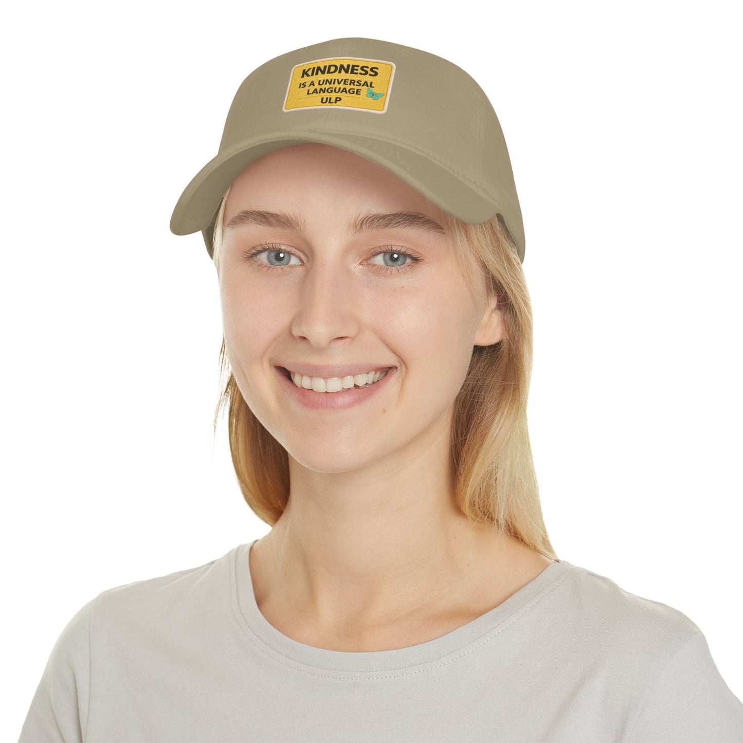 Kindness Is A Universal Language Patch Cap — Red Low Profile Baseball Hat