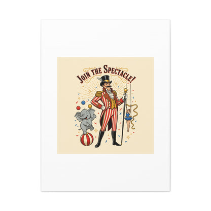 Join the Spectacle Circus Art Print | Matte Canvas, Stretched, Vintage Carnival Design
