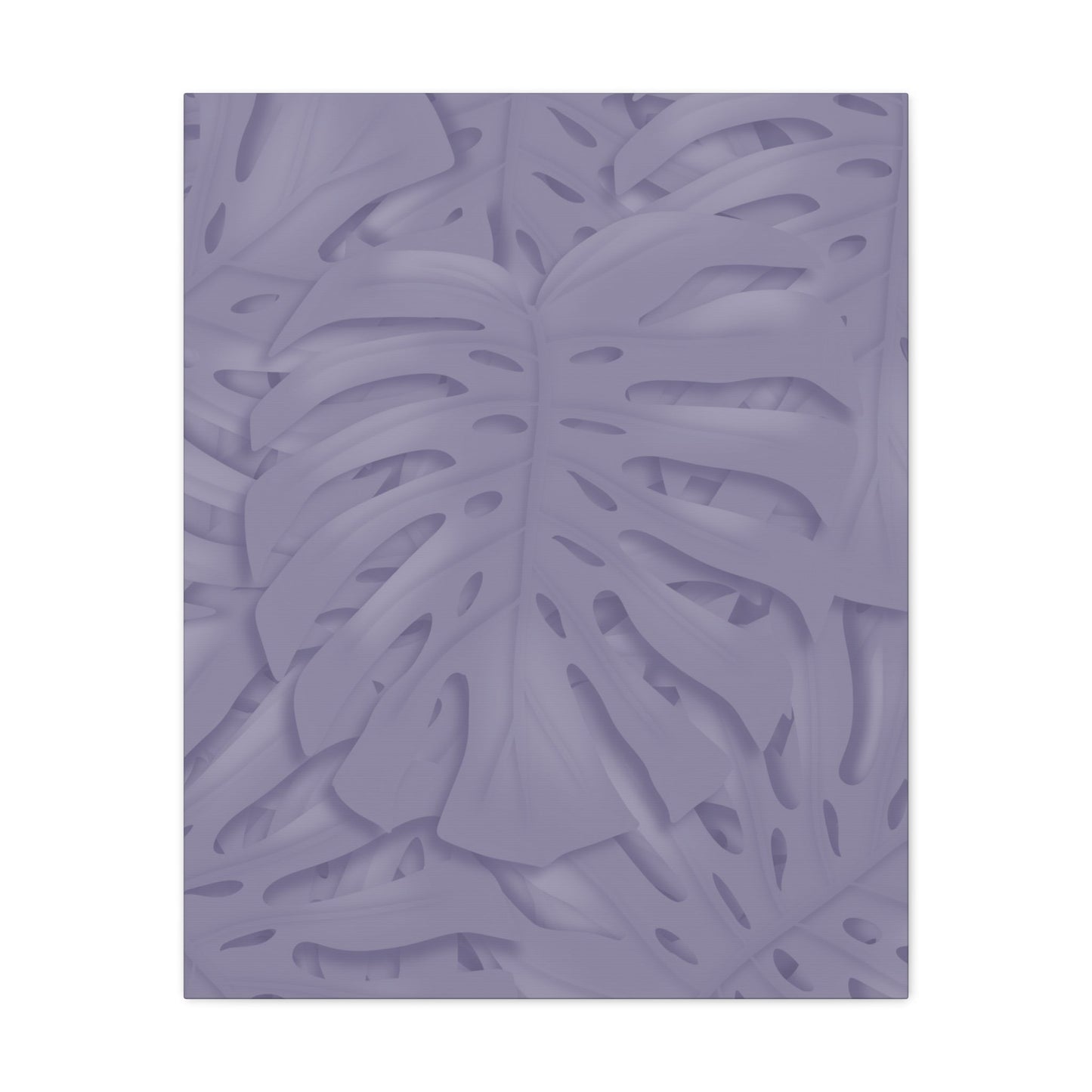 Violet Monstera Canvas Print – Botanical Wall Art