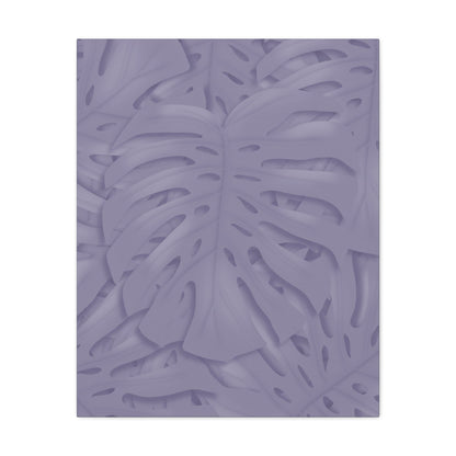 Violet Monstera Canvas Print – Botanical Wall Art