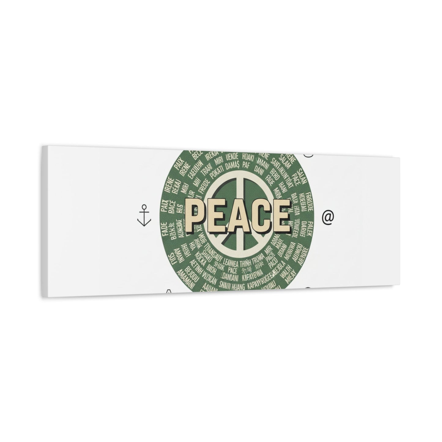 Peace doodle canvas | hand drawn sketch aesthetic, handwritten message