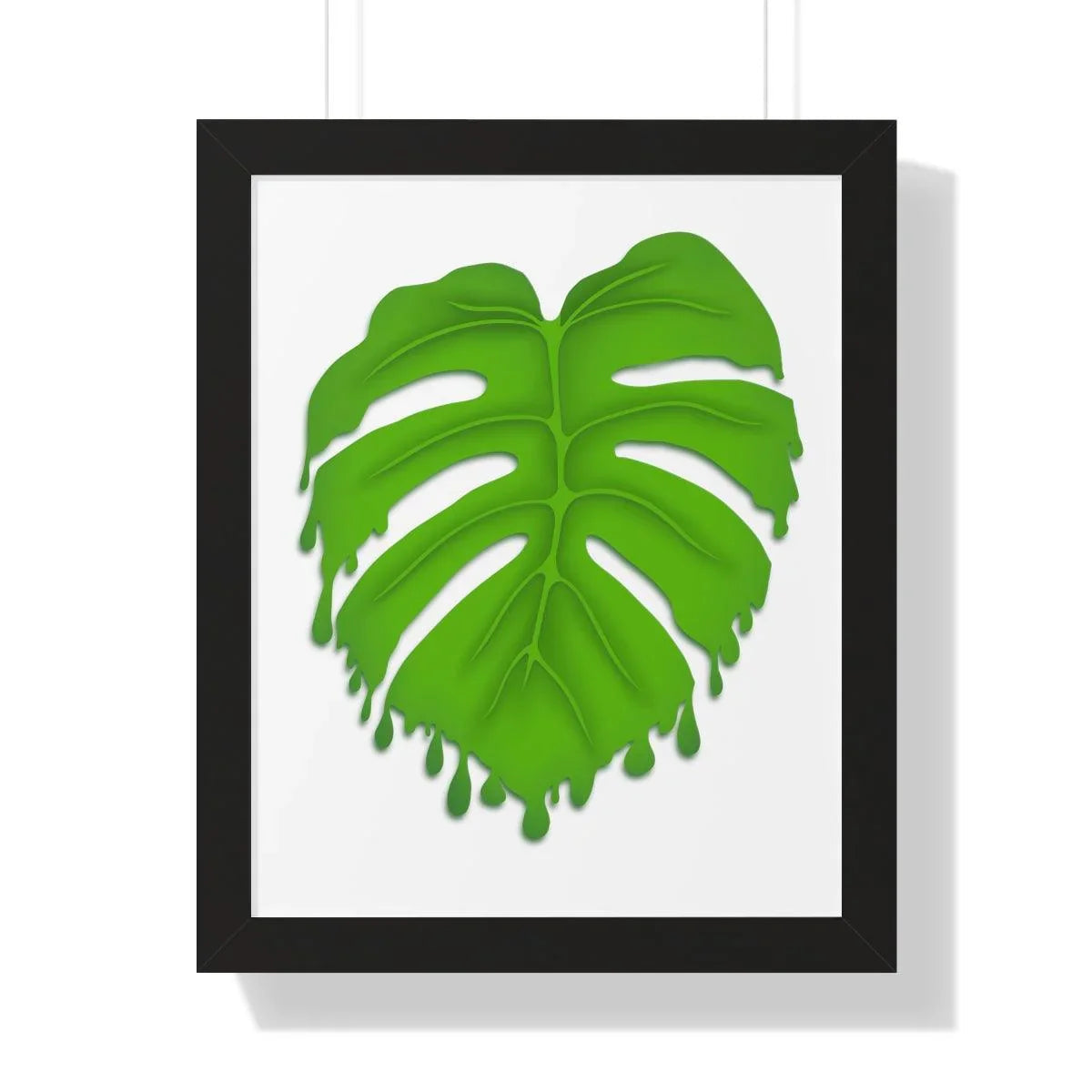 Melting Monstera Framed Print – Botanical Wall Art