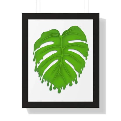Melting Monstera Framed Print – Botanical Wall Art