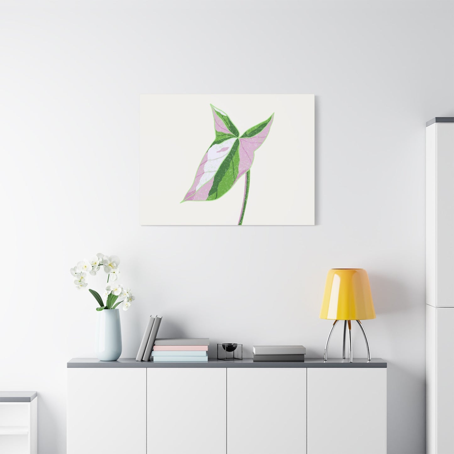Syngonium Tricolor Canvas Print – Botanical Wall Art
