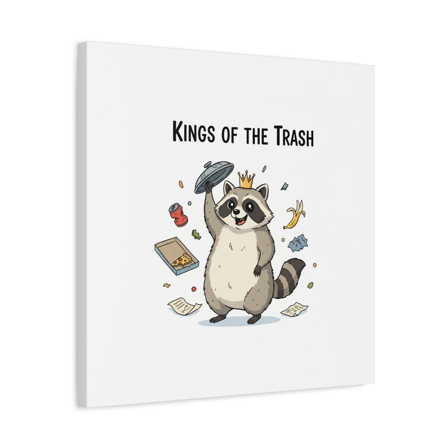 Kings of the Trash Canvas, Raccoon Doodle | Trash Panda, Goofy Critter Art