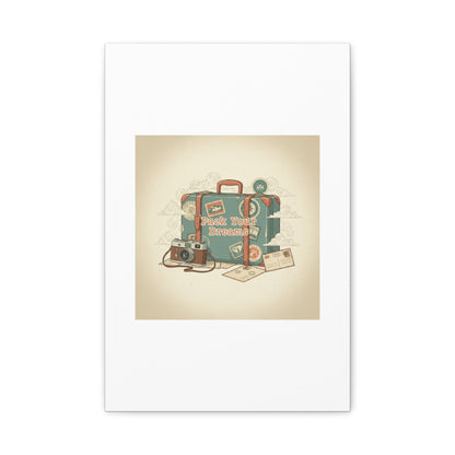 Pack Your Dreams Canvas | Retro Travel Postcard, Wanderlust Passport Stamp Art