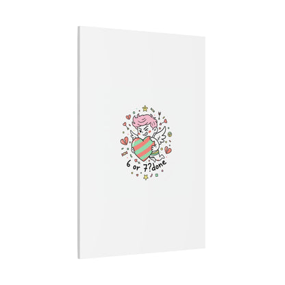 Weird Cupid heart illustration Canvas | Weird Valentine, quirky chaotic love