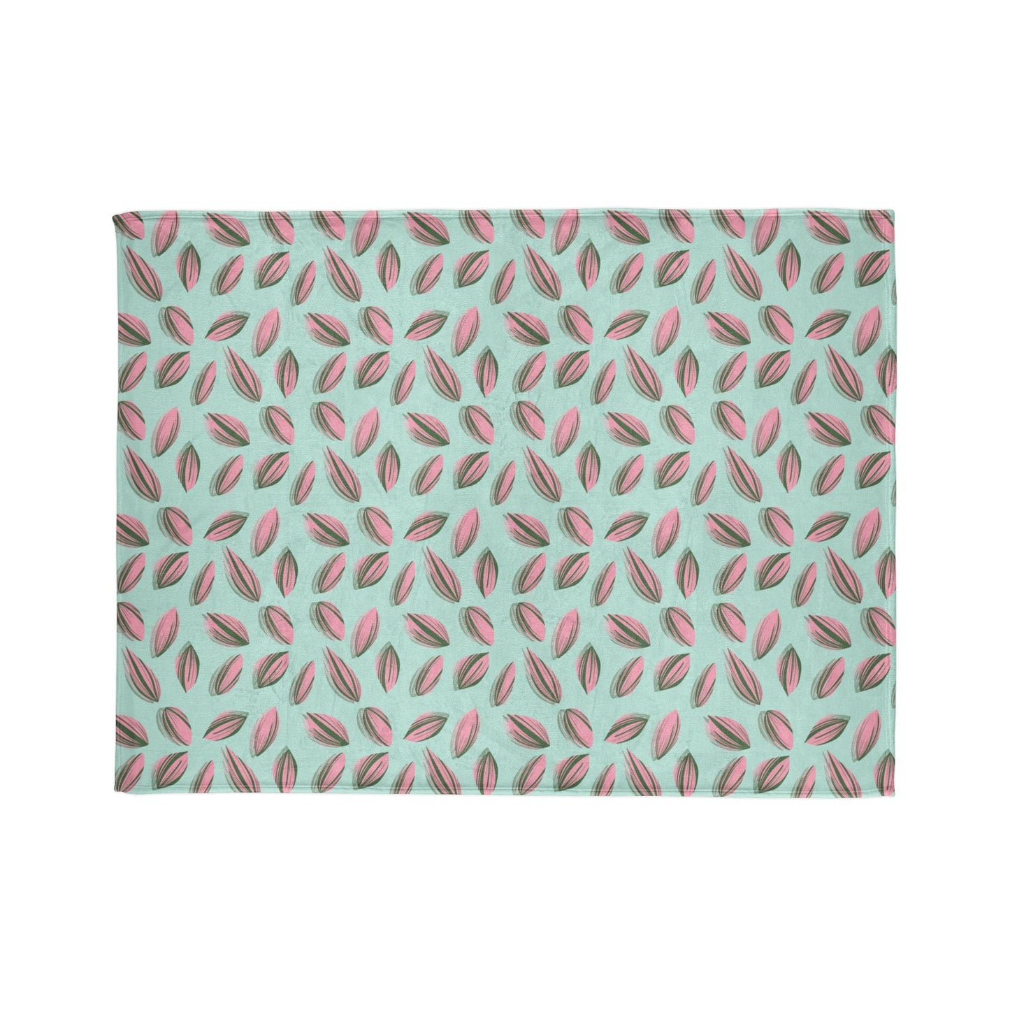 Tradescantia Nanouk Pattern Cozy Fleece Throw Blanket