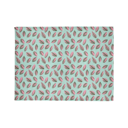 Tradescantia Nanouk Pattern Cozy Fleece Throw Blanket