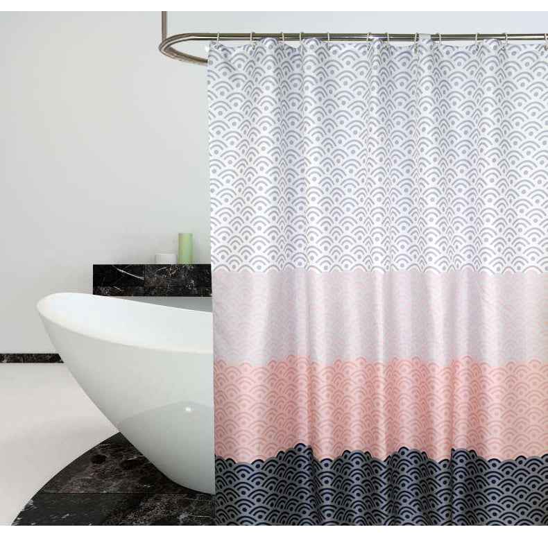 WIFI flower type shower curtain fabric