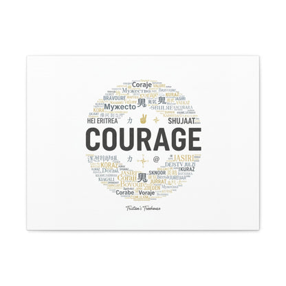 Courage Word Cloud Canvas | Fresh-Start Minimalism art print