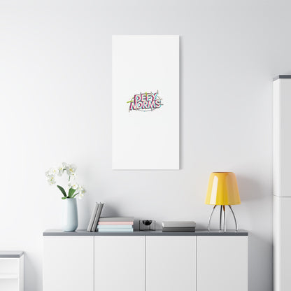 Defy Norms Canvas, Anti-Aesthetic Glitch Typography, Brutalist Poster Style