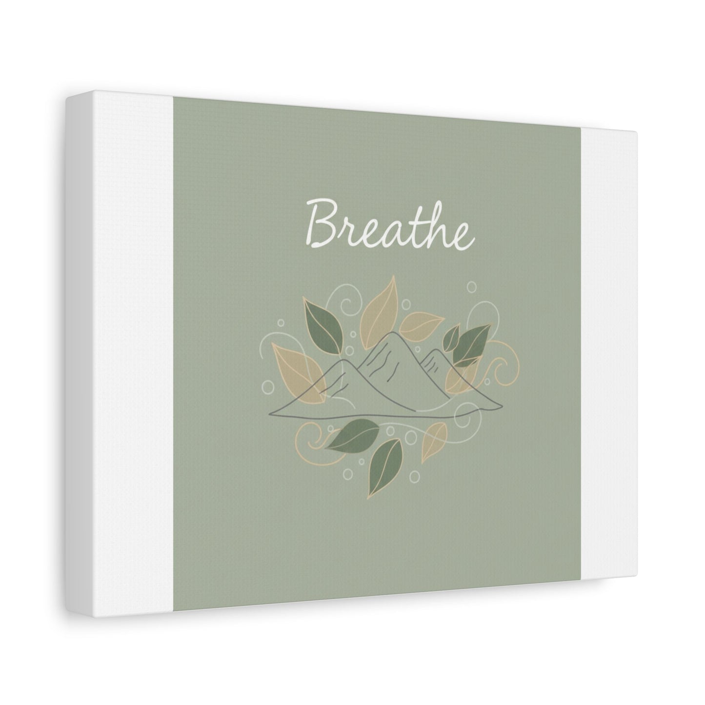 Breathe Mountain Line Canvas | Nature Symbols, Minimal Forest Wall Art