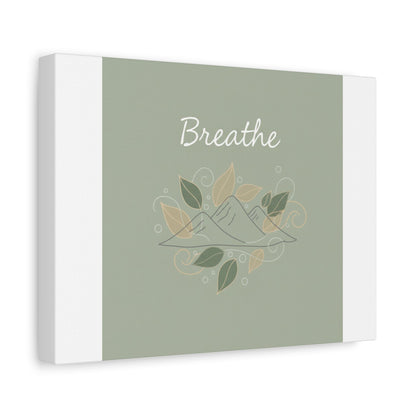 Breathe Mountain Line Canvas | Nature Symbols, Minimal Forest Wall Art